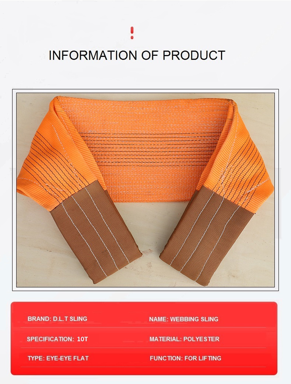 II-Ply Polyester Flat Webbing funda pro Industrial Elevatis 