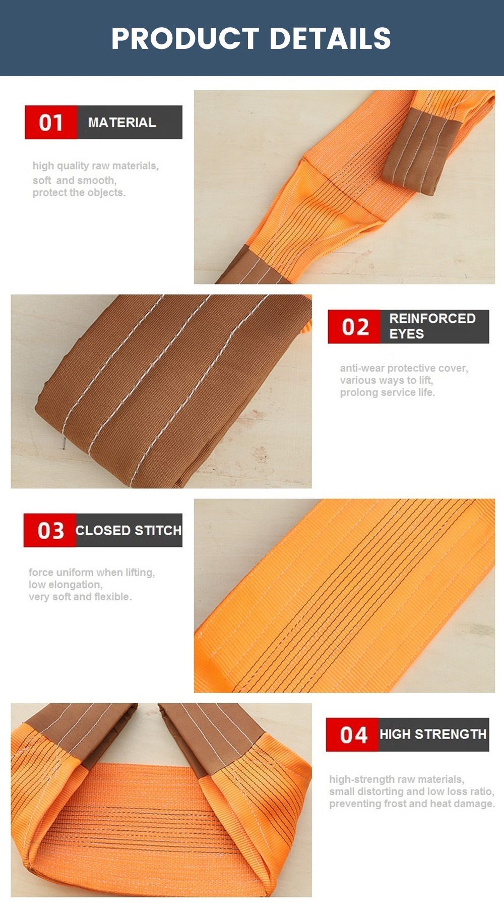 II-Ply Polyester Flat Webbing funda pro Industrial Elevatis 