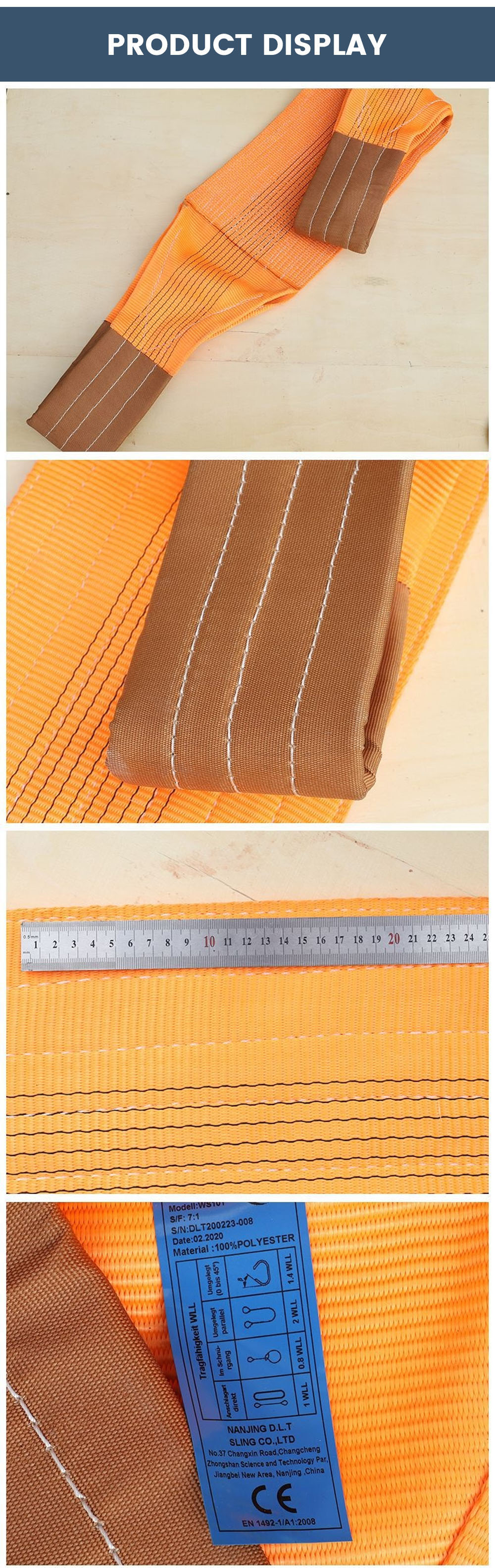 II-Ply Polyester Flat Webbing funda Industrial Elevatio 